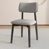 Cadeiras de jantar nórdicas, design moderno e minimalista, adequadas para casa, restaurantes e hotéis; com encosto e um luxo leve, cor de madeira natural