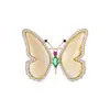 Broche de Mariposa de Nácar Amarillo Natural de Lujo Accesible de Gama Alta, Elegante y Exquisito Diseño de Nicho Pin de Ropa de Insecto Joyería