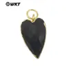 WT-P1965 nuevo único largo forma de corazón multicolor gema amatista lapislázuli cabeza colgante collar de mujer decoración