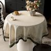 Toalha de mesa redonda francesa retrô estilo ing tecido atmosfera redonda capa de mesa de centro velo leve luxo high-end senso