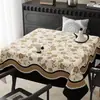Mantel cuadrado estilo vintage, lavable, impermeable, a prueba de aceite, mantel cuadrado de PVC para comedor, tapete cuadrado para mesa de centro estilo retro francés