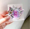 Grampo de Cabelo Borboleta com Strass, Presilha Móvel, Lindo Acessório de Cabelo Infantil de Luxo, Decoração de Pérolas