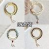 Novo Bracelete de Miçangas com Duplo Círculo Estilo Chinês Literário Retrô para Mulheres, Joia Artesanal Estilo Chinês, Design de Nicho, Camada Dupla para Empilhar