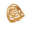 Anillo Hueco de Moda Transfronterizo Líneas Irregulares Ola Geométrica Flor de Acero de Titanio Anillo Abierto de Moda para Hombres y Mujeres