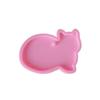 Molde de silicone para chaveiro de gato, formato de osso de palmeira de urso, redondo, com cabeça de gato, molde para espelho com cola