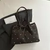 Bolsa de ombro e axila para o dia a dia, poá retrô grande capacidade tendência feminina 2026 novo laço estilo casual