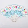 Decoración de Cola de Pez Oceánica Decoración Creativa de Lentejuelas Brillantes Tarjeta para Pastel Belleza Vieira Submarino Cumpleaños Infantil