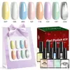 Set de Geles para Uñas Limegirl Puntas para Uñas Navidad 6 Colores Nuevo Cat Eye Nail Art Set de Geles para Uñas Barbie