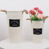 Balde de Flor de Ferro com Alça Dupla, Balde de Flor de Arte em Ferro, Balde para Flores Secas para Decoração de Casa de Floricultura, Vaso de Flores, Arte Floral