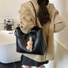 Bolsa de Axila Retrô de Grande Capacidade para Commuter Outono Transfronteiriça para Mulheres 2025 Nova Bolsa Tote Simples Bolsa de Ombro Versátil