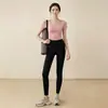 Traje Deportivo para Mujer Manga Larga Hombro Hueco Cintura Alta Pantalones de Yoga Adelgazantes Secado Rápido Transpirable Ropa de Fitness Estilo Femenino Ropa de Mujer