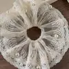 Encaje de Perlas Moda Simple Goma para el Cabello Estilo Coreano Fresco Dulce Scrunchie Personalizado Versátil Accesorio para el Cabello