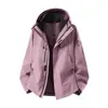 Chaqueta de trabajo con capucha para hombre y mujer, estilo camello, tres en uno, cortavientos e impermeable, con logo estampado de norma nacional para exteriores