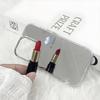 Funda de Espejo en Forma de Corazón Simple de Gama Alta para Teléfono Apple 17Pm Funda Protectora para Teléfono de Niñas Funda Protectora para Iphone16