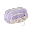 Estuche para lápices de color crema, gran capacidad, caja de papelería de alto valor para estudiantes de secundaria, caja de lápices sencilla, bolsa de almacenamiento de papelería estilo ins