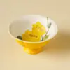 Taza de Té Flor de Rosa con Glaseado de Yema de Huevo del Fabricante Taza Maestra de Cerámica Juego de Té Kung Fu Taza Individual Taza de Degustación Exquisita para Mujeres Taza de Té