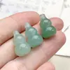 Pendente Pequeno de Abóbora de Aventurina Natural Ouro Seda Jade Verde Abóbora Jade Pingente Peças Soltas Fabricante de Joias DIY Atacado