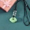 Collar Ruyi Candado de Paz de Jade Hetian con Colgante de Nube, Joyería Sencilla para Cuello de Niños, Regalo al por Mayor del Mercado Callejero