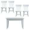 1:12 casa de muñecas casa de muñecas modelo de mini muebles juguete de bolsillo blanco mesa de comedor cuadrada y silla juego de 5 piezas