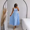 Ropa de mujer transfronteriza europea y americana 2026 otoño nuevo elegante vestido tipo tank sin mangas de jacquard con cuello cuadrado