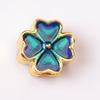 Nuevo aleación gota de aceite doble capa pasador accesorios diy imitación cloisonné azul antiguo pulsera collar joyería