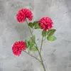 Crisantemo de 3 Cabezas, Crisantemo de Tenis de Mesa, Flor Artificial, Decoración para Bodas y Hogar, Flor Artificial Transfronteriza de Diente de León Adornos al por Mayor