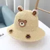 Sombrero de sol para niños, ala grande, para verano, para playa, pescador, paja