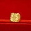 Anel Masculino Dragão Chinês Simples Moda Ouro de Areia Vietnamita Latão Banhado a Ouro 24k Joias Uma Geração de Cabelo