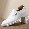 Zapatos de Vestir de Cuero para Hombre de Comercio Exterior con Aumento Oculto de Altura Zapatos de Negocios Británicos para Hombre Puntiagudos de Cuero Suave Zapatos de Cuero Juveniles Zapatos Blancos 917