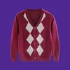 Uniformes Escolares Primarios, Cárdigans de Punto para Niños, Chaquetas Acolchadas Estilo Preppy para Niñas Primavera y Otoño, Suéteres de Algodón para Niños