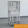 Jaula para Pájaros de Acero Inoxidable 304, Jaula Grande para Loros, Pequeña Cotorra del Sol, Myna, Periquito, Villa de Lujo para Pájaros con Vidrio Templado