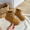 Botines tipo Martin para niña, nueva colección otoño/invierno 2026, botines infantiles, botines amarillos pequeños, versátiles y con estilo, adecuados para estudiantes y bebés, botines cortos de moda