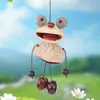 Campanilla de Viento de Cáscara de Fruta de Planta Natural Colgante de Rana Linda Atractivo Turístico para Hacer Tú Mismo Souvenir de Viaje Cultural y Creativo Serie Curativa Colgante para Bolsa