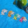 Micropaisaje de peces dorados multicolor, acuario decorativo, pecera, paisaje acuático, peces pequeños creativos, artesanías de resina, adornos