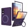 Capa para Celular Samsung Z Fold8Ultra Aplicável em Fronteiras com Suporte Magnético Giratório 360 Graus Dobrável Desconto de 20% Capa de Celular Empilhável