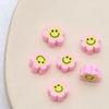 Flor de Color Sonriente Color de Contraste Infantil Cerámica Suave con Cuentas Material diy Joyería Hecha a Mano Aretes Collar Pulsera Accesorios