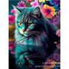 Pintura de diamantes DIY con mosaico de Amazon, gato de color, pintura de ladrillo de diamantes completa, punto de cruz, pintura decorativa, fabricantes transfronterizos, lote
