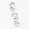 Anel Aberto de Prata Esterlina 925 Design Gota de Água com Diamante Estilo Francês de Luxo Leve para Mulheres, Anel de Alta Qualidade Versátil Super Brilhante da Moda