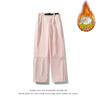 Oferta especial: Pantalones de esquí de alto volumen, color liso, versátiles, unisex, adecuados para temperaturas por debajo de -20 grados, pantalones de montañismo a prueba de viento