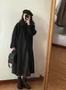 Abrigo de Lana para Mujer 2025 Otoño e Invierno Nuevo Abrigo de Lana Vintage Estilo Hepburn Petite Coreano de Longitud Media Ropa de Abrigo