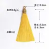 Anel de puxar 8cm fio dourado chapéu canelado borla borla marcador de página pingente sachê diy sachê borla leque borla