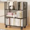 Estante de livros debaixo da mesa, rack de armazenamento, caixa de armazenamento de livros de chão, móvel com rodas, carrinho pequeno, livro de imagens infantil, estante simples