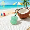 Novo Pingente de Cavalo de Jade Verde Estilo Chinês com Folha de Bordo em Cordão de Contas Vermelhas Colar de Jade Fábrica Atacado
