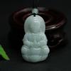 Colgante de jadeíta Guanyin de grado A birmano natural Aiyu, colgante de Buda de jade, fabricante al por mayor S2091517