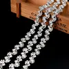 Acessórios de corrente de strass DIY, strass costurado à mão, strass soldado em formato de S, acessórios para sapatos, materiais de corrente de strass, corrente decorativa, corrente de garra