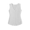 Estilo coreano 2024 verão novo estilo elegante minimalista sem mangas colete feminino waffles malha decote em v fino ajuste fino top