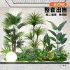 Plantas Verdes Simuladas, Paisagismo Interno em Larga Escala, Combinações de Paisagismo Externo, Decorações de Vitrine de Luxo Leve de Alta Qualidade, Plantas Artificiais em Vasos de Chão