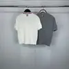 Venda Direta da Fábrica Tb Verão Novo Gola Redonda Manga Curta Estampa Ondas de Água Feminino Casual, Confortável e Versátil Botão Manga Curta