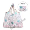 2025 Nueva Bolsa de Compras Plegable Tela Floral Portátil Poliéster Tote Bolsa de Almacenamiento Gran Capacidad Bolsa para la Compra del Supermercado Venta al por Mayor