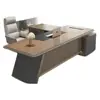 Mesa de Escritório de Luxo Leve Simples Moderna Sensação de Alto Padrão Gerente Presidente Mesa para Uma Pessoa Pequena Grande Mesa Executiva com Armário Lateral